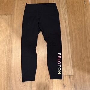 lululemon athletica Women’s Align Black Leggings with Multicolor Peloton Logo